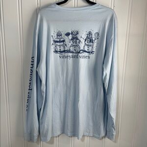 Vineyard Vines Long Sleeved Pocket Tee Winter sports Size XL